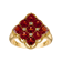 Garnet and Diamond 14K Yellow Gold Plated Sterling Silver Ring 3.44ctw