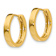14k Yellow Gold 9/16" Round Hinged Hoop Earrings