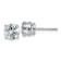 Rhodium Over 14K White Gold 1.25ct. 5.5mm Round J-K Color Moissanite Earrings