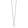 Rhodium Over Sterling Silver Cutout Letter V  Initial Necklace