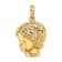 14k Yellow Gold Textured Boy Head pendant