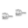 White Lab-Grown Diamond 14K White Gold G-H SI Solitaire Stud Earrings 0.33ctw