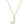 10K Yellow Gold Block Yellow Diamond Initial Letter J Pendant with
Yellow Gold Chain, 0.03ctw