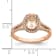 14K Rose Gold Morganite Diamond Halo Engagement Ring 1.25ctw