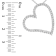 0.50ctw Diamond Heart Shaped Pendant with chain in 14k White Gold