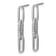 Rhodium Over Sterling Silver Polished Cubic Zirconia Paperclip Link Post
Dangle Earrings