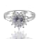 Heart Shape Aquamarine with White Topaz Accents Sterling Silver Ring, 1.06ctw