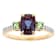Lab-Created Alexandrite, Tsavorite And White Zircon Ring In 18K Gold
Over Sterling Silver 2.52ctw