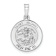 Rhodium Over 14k White Gold Polished and Satin St. Michael Medal Pendant