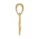 14k Yellow Gold Polished Claddagh Pendant