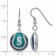Rhodium Over Sterling Silver MLB LogoArt Seattle Mariners Enamel Earrings