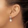 Rhodium Over Sterling Silver 7-8mm White Freshwater Cultured Pearl Post
Dangle Earrings