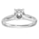 Rhodium Over 14K White Gold Lab Grown Diamond Cluster Engagement Ring 0.235ctw