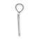 Rhodium Over 14k White Gold Polished Script Letter W Initial Pendant