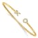 14K Yellow Gold Lab Grown Diamond X and O Cuff Bangle