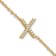 14k Yellow Gold Diamond Sideways Letter X Bracelet