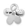Rhodium Over 14k White Gold Diamond Flower Chain Slide Pendant