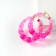 14K Yellow Gold Over Sterling Silver Bamboo Acrylic Hoops in Electric Pink