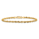 14k Yellow Gold 2.8mm Rope Link Bracelet, 8 Inches