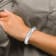 Rhodium Over Sterling Silver 12.00mm Hinged Bangle Bracelet