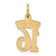 14k Yellow Gold Diamond-Cut and Brushed Sweet 16 Pendant