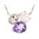 Amethyst, Peach Morganite And White Zircon Pendant Necklace In 18K Rose
Gold Over Sterling Silver 5.57ctw