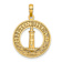 14k Yellow Gold Textured HILTON HEAD Lighthouse Round Charm