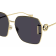 Gucci Gold Tone Oversize Frame with "GG" Logo Accent / Gray
Lens Sunglasses