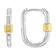 Two-Tone Paperclip Hoop Earrings In 18K Gold Over Sterling Silver