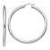 Rhodium Over 14k White Gold Polished 2 3/16" Tube Hoop Earrings