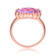Amethyst Color CZ Cocktail Ring In 18K Rose Gold Over Sterling Silver