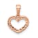 10k Rose Gold Diamond Heart Pendant