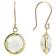 Green Prasiolite 14k Yellow Gold Dangle Earrings 8.00ctw