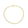 14K Yellow Gold Over Sterling Silver 2.35mm Rope Chain Bracelet