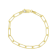 14K Yellow Gold Over Sterling Silver 5mm Paperclip Chain Bracelet