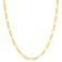 14K Yellow Gold Over Sterling Silver 4mm Figaro Chain Necklace