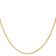 14K Yellow Gold Over Sterling Silver 3.2mm Wheat Chain Necklace