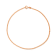 14K Rose Gold Over Sterling Silver 2mm Curb Chain Anklet