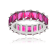 The Colored Cubic Zirconia Ring- Sterling Silver, Fuschia