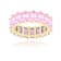 The Colored Cubic Zirconia Ring- 14K Gold Over Sterling Silver, Pink