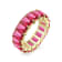 The Colored Cubic Zirconia Ring- 14K Gold Over Sterling Silver, Fuschia