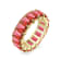 The Colored Cubic Zirconia Ring- 14K Gold Over Sterling Silver, Red