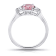 1.64ctw Cushion Padparadscha Sapphire and Diamond Platinum Ring