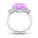 6.32 Cushion Cut Light Pink Sapphire and Diamond Platinum Ring