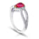 Pear Ruby and Diamond Platinum Ring 1.87ctw