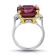 15.28ctw Radiant Cut Purple Spinel and Diamond Platinum Ring
