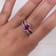 Oval Ruby and Diamond Platinum Ring 1.98ctw