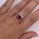 4.34ctw Cushion Red Ruby and Diamond Platinum Ring