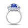 11.53ctw Oval Blue Sapphire and Diamond Platinum Ring