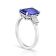 4.60ctw Emerald Cut Purple Sapphire and Diamond Platinum Ring